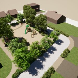 totaal plaatje 3D speeltuin openbaar ontwerp